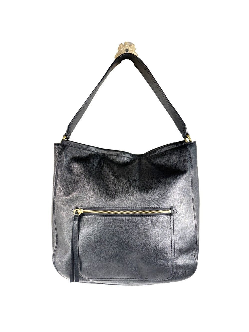 Cole Haan Jade Hobo Large Black Leather Tote